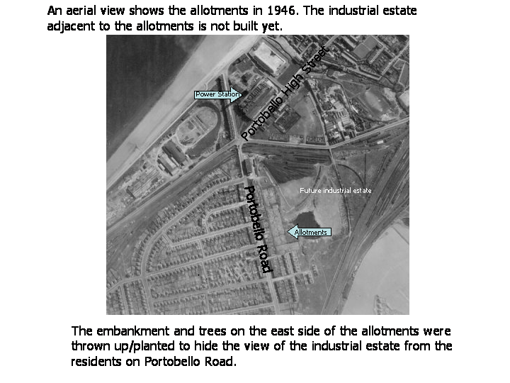 Aerial view of Portobello 1946
