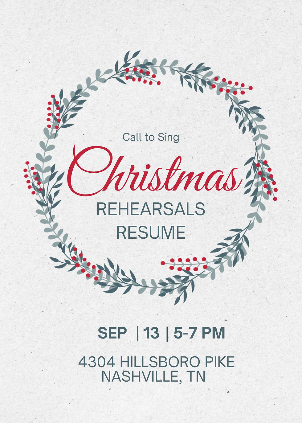 Rehearsal for Christmas Season