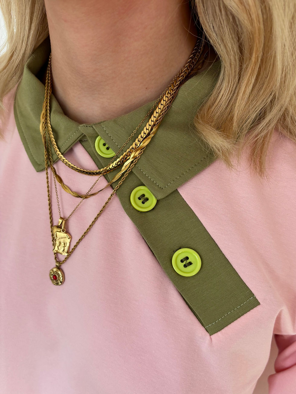 Thumbnail: Deconstructed two-tone polo shirt