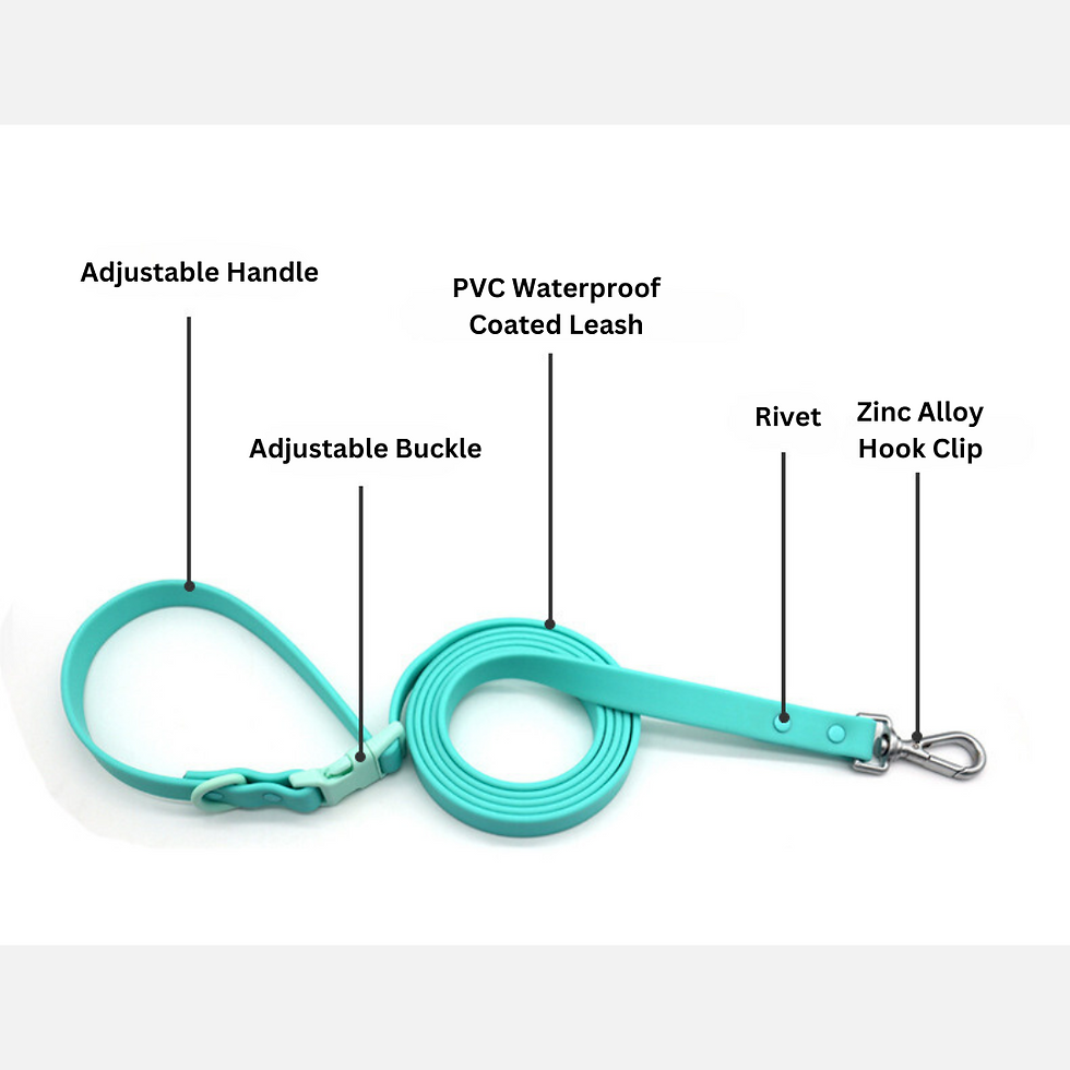 Thumbnail: PVC Waterproof Pet Collar and Leash Set – Integrated Design
