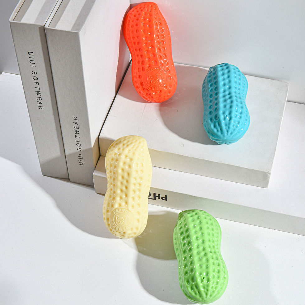 Thumbnail: Peanut Shaped Dog Chew Toy – Durable Teething Toy