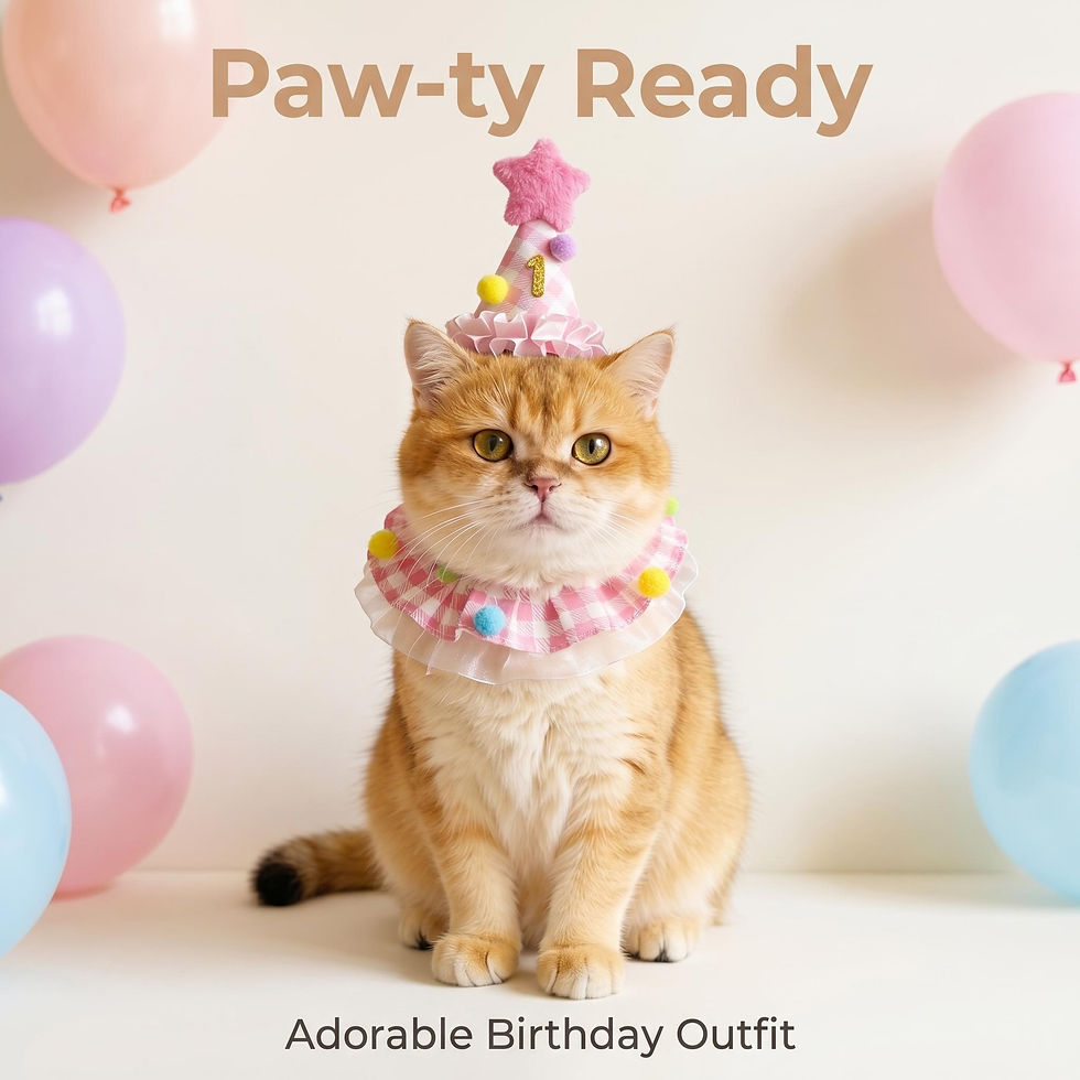 Thumbnail: Pet Birthday Hat & Collar Set