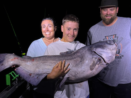 James River Blue Catfish Fishing Report: Trophies, Birthdays, and Late-Night Action!