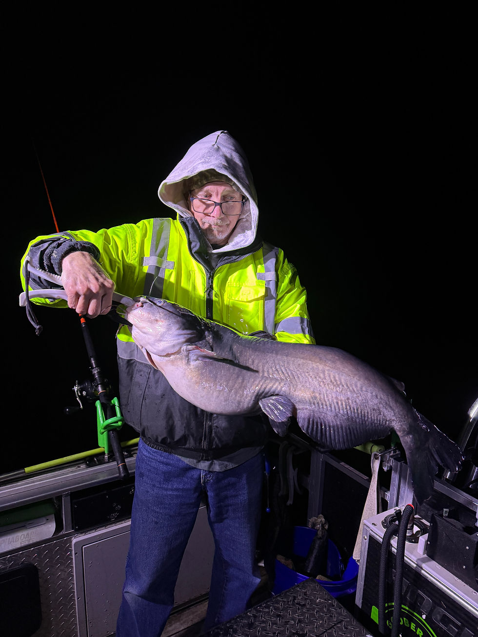 17 lb blue catfish caught in the James River with goober time guide service