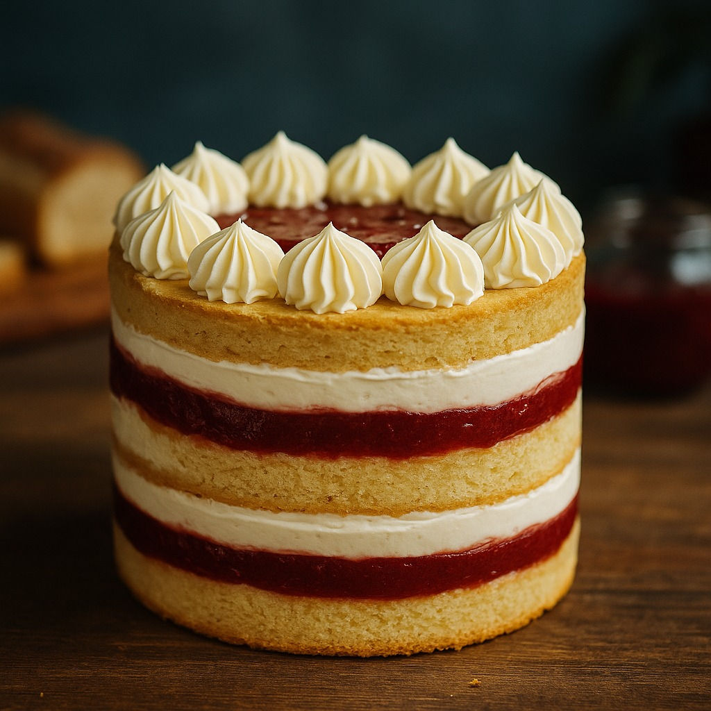 Pastel desnudo de Chantilly y Mermelada de Frutilla