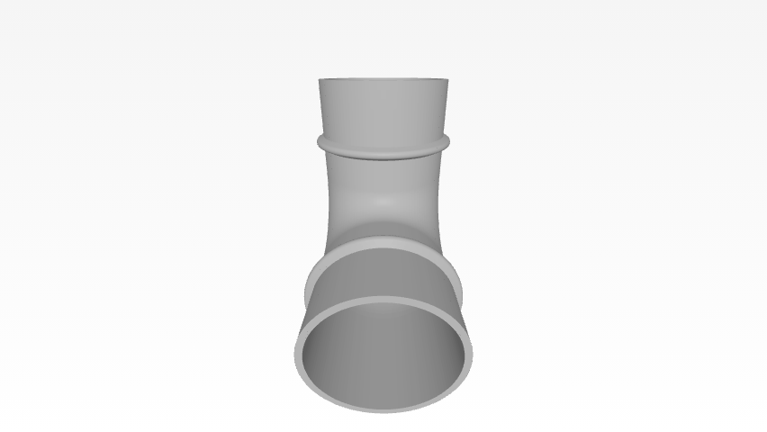 90 degree clamp elbow 3d model