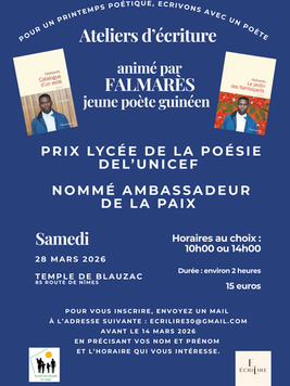 Ateliers d'écriture avec le poète FALMARES