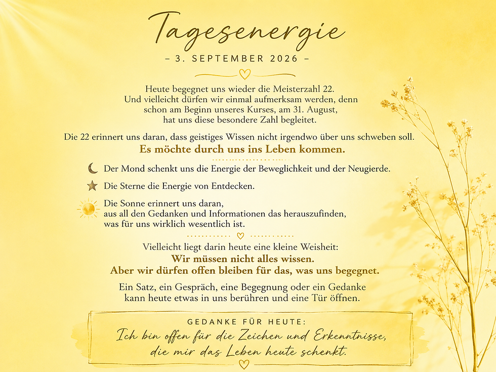 Die Tagesenergie