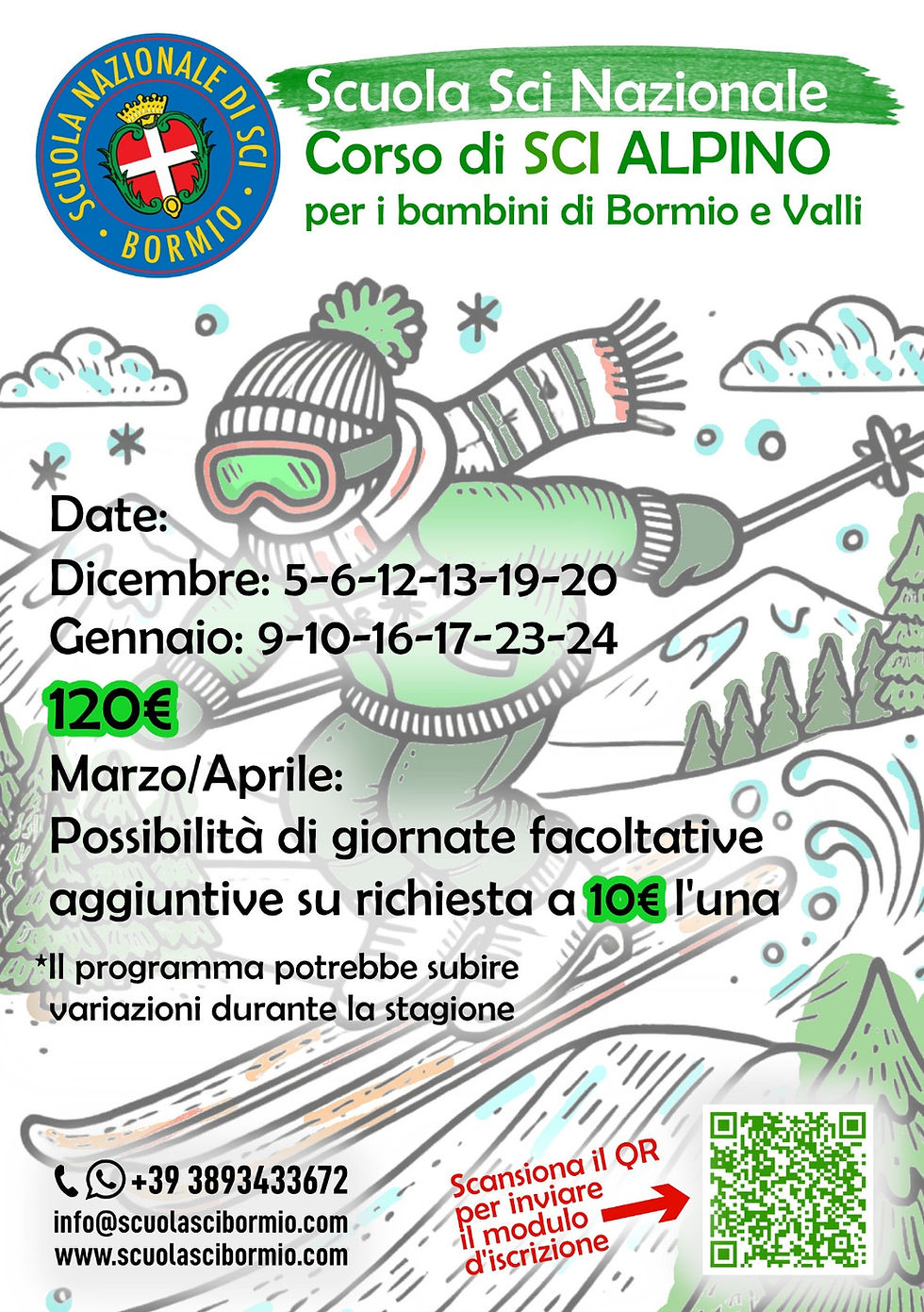 Pronti a tornare sulla neve? Aperte le iscrizioni al corso di sci per i bambini di Bormio e Valli!
