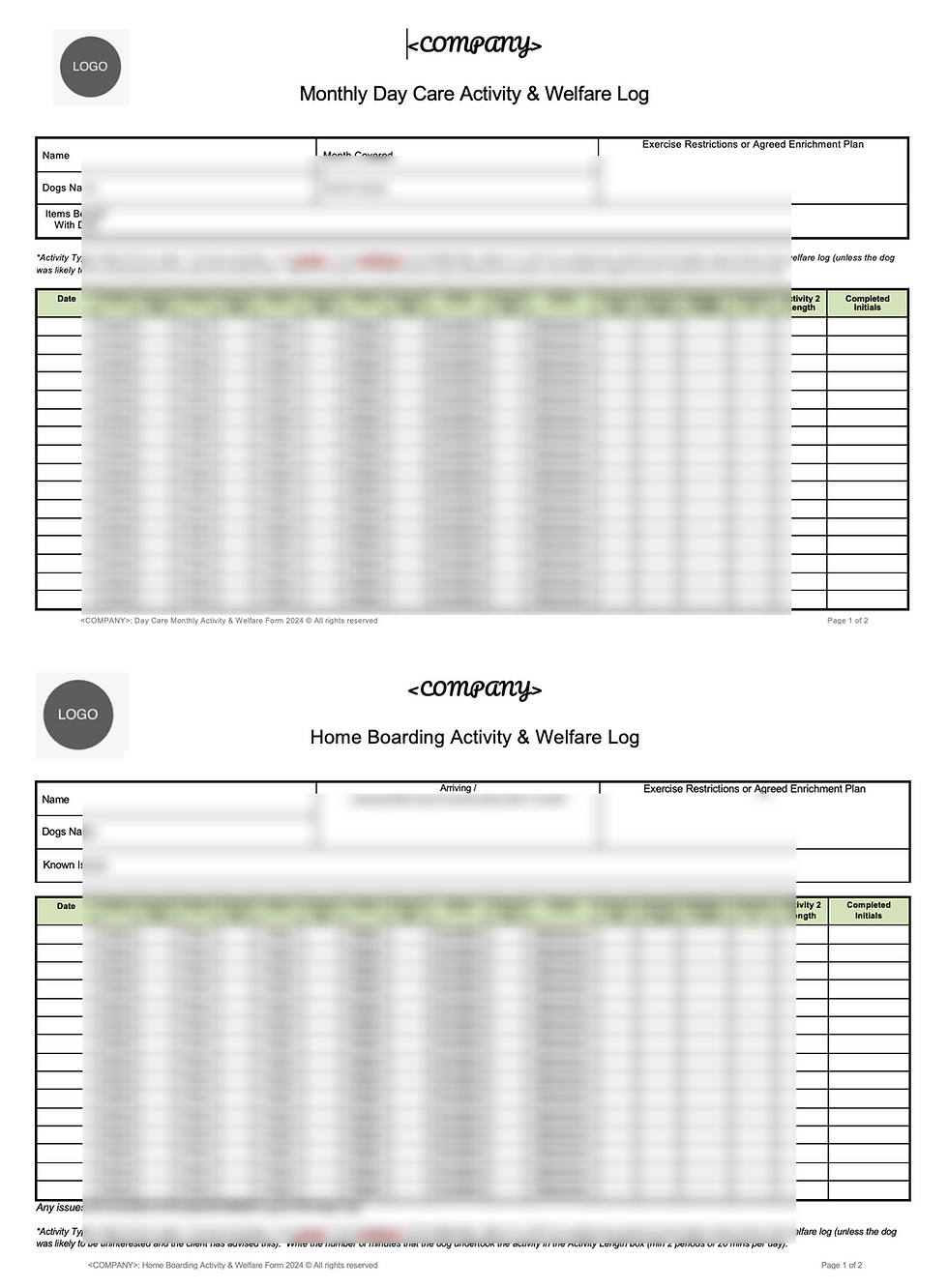 Thumbnail: Dog boarding forms and procedures help