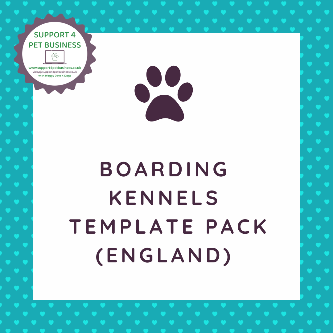 Dog Boarding Kennels Form Pack (England)