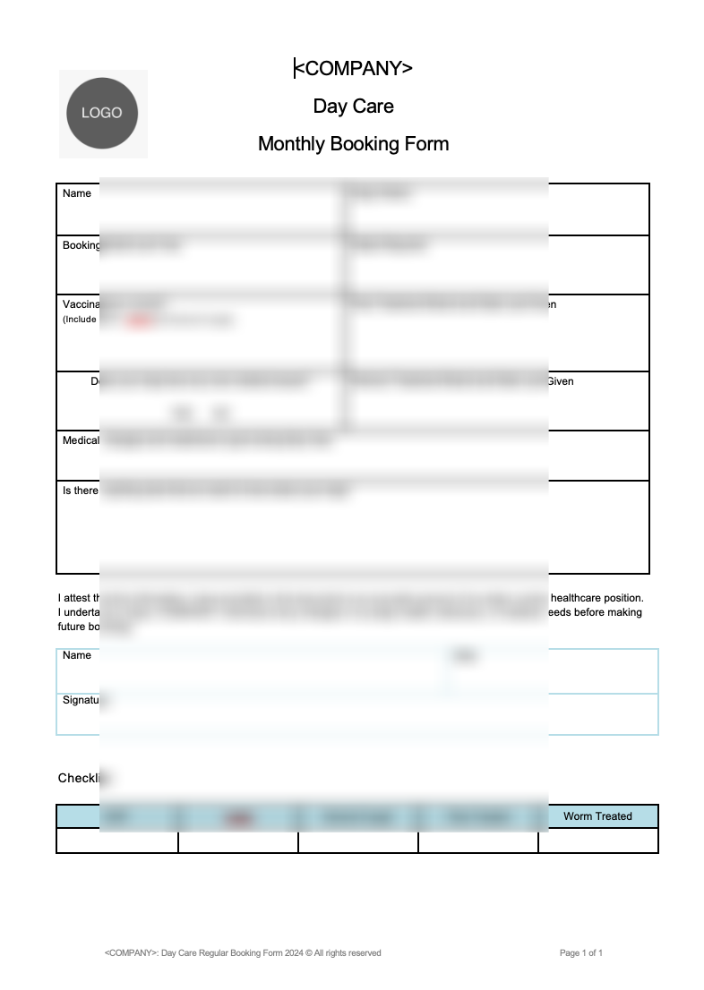 Thumbnail: Doggy Day Care Terms and Conditions