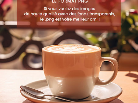 Il est idéal pour les images avec des zones transparentes.