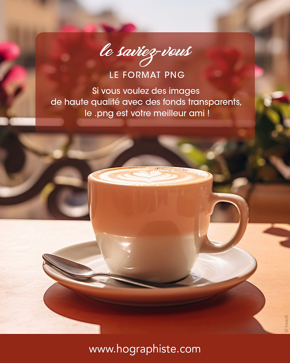 Il est idéal pour les images avec des zones transparentes.