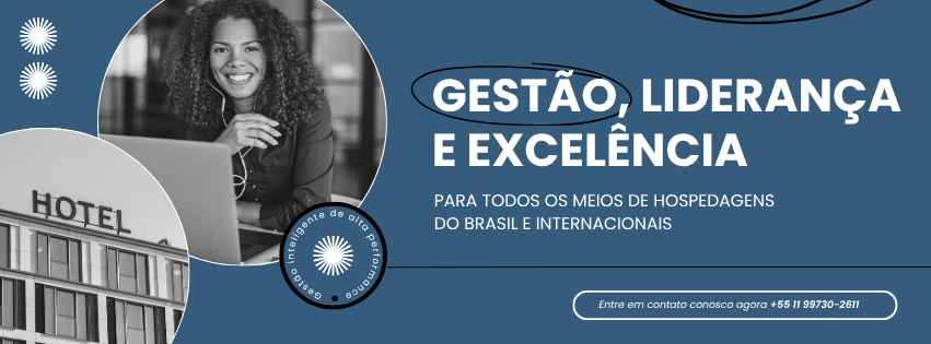 Banner da GLE, empresa de consultoria estratégica em hotelaria, com destaque para gestão, liderança e excelência em meios de hospedagem no Brasil e no mercado internacional, acompanhado por imagem corporativa profissional e fachada de hotel.  Essa segunda está mais forte para SEO e mais alinhada ao posicionamento da sua marca.