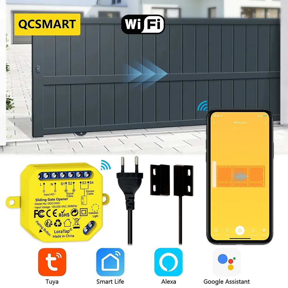 Smart gate opener with remote control access and automatic door controller features