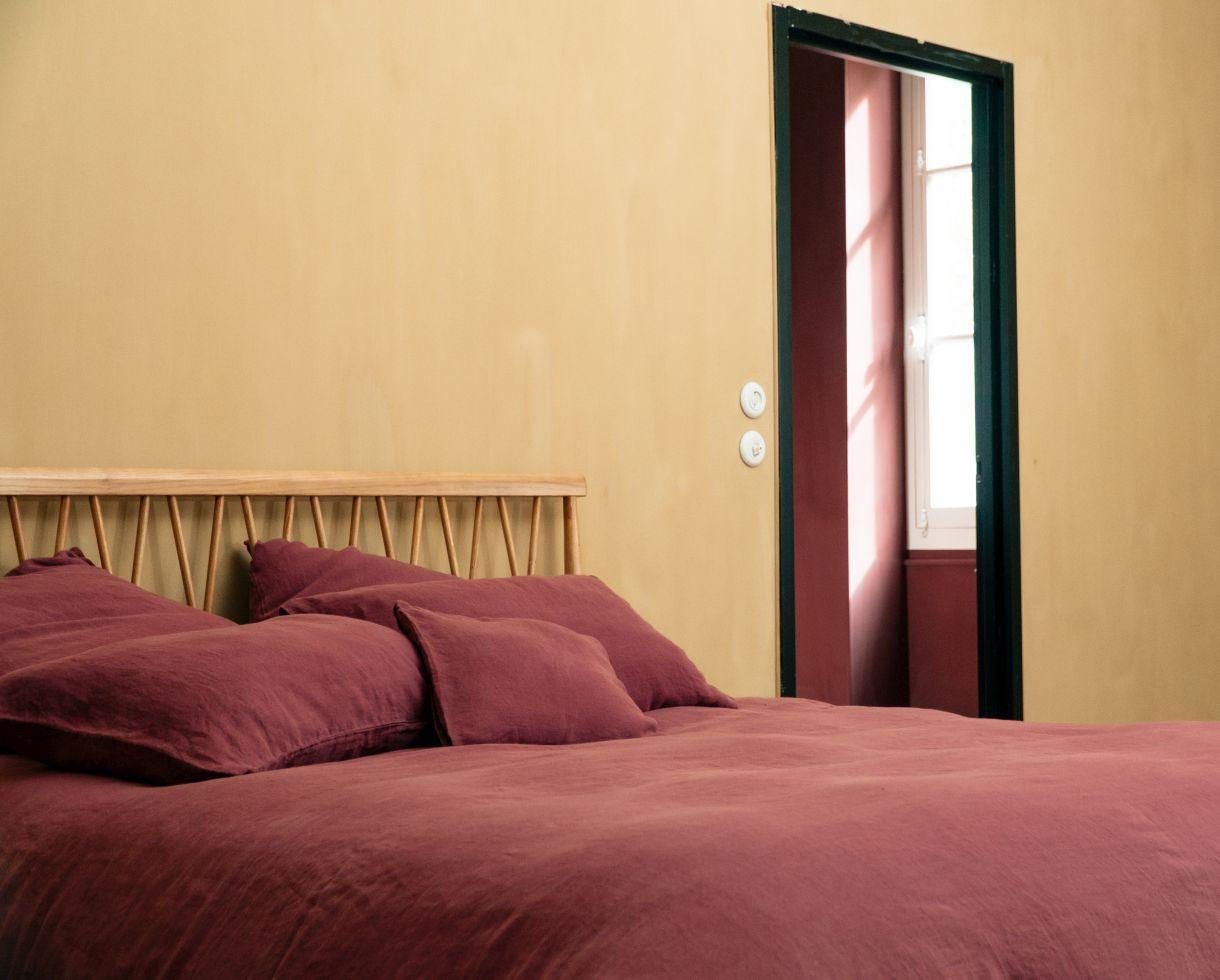 Linen Duvet Cover - Ocre Rouge