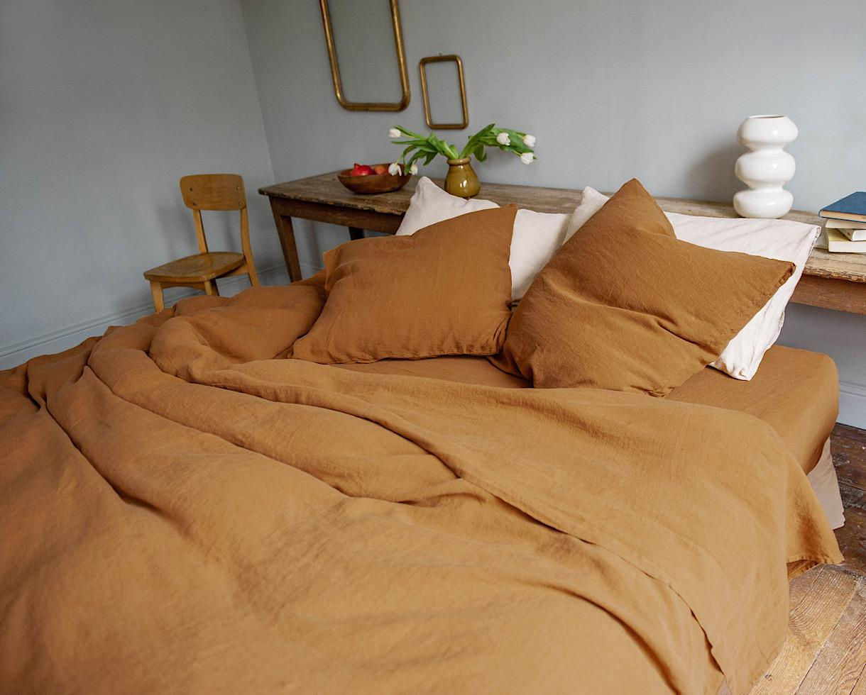 Linen Flat Sheet - Havane