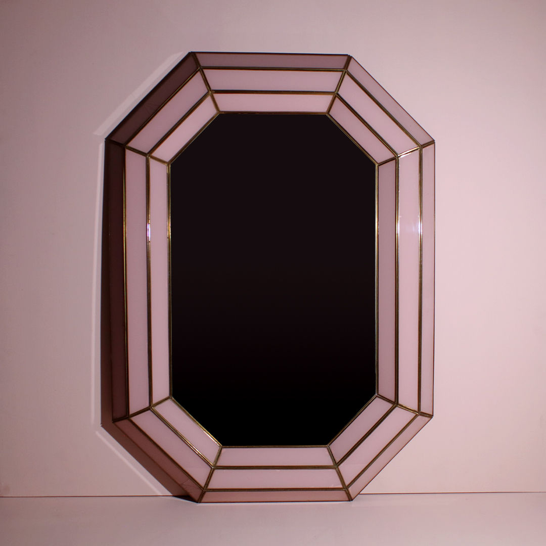 Espejo geometrico rosa