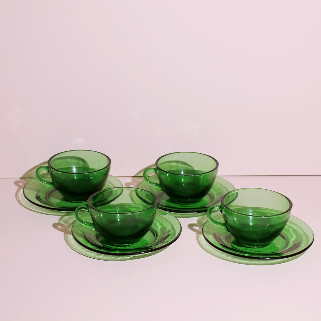Set de tazas verdes Crisa