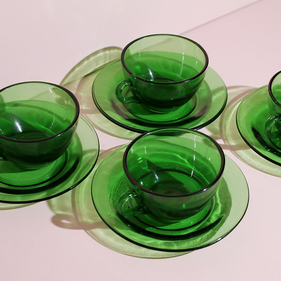Miniatura: Set de tazas verdes Crisa