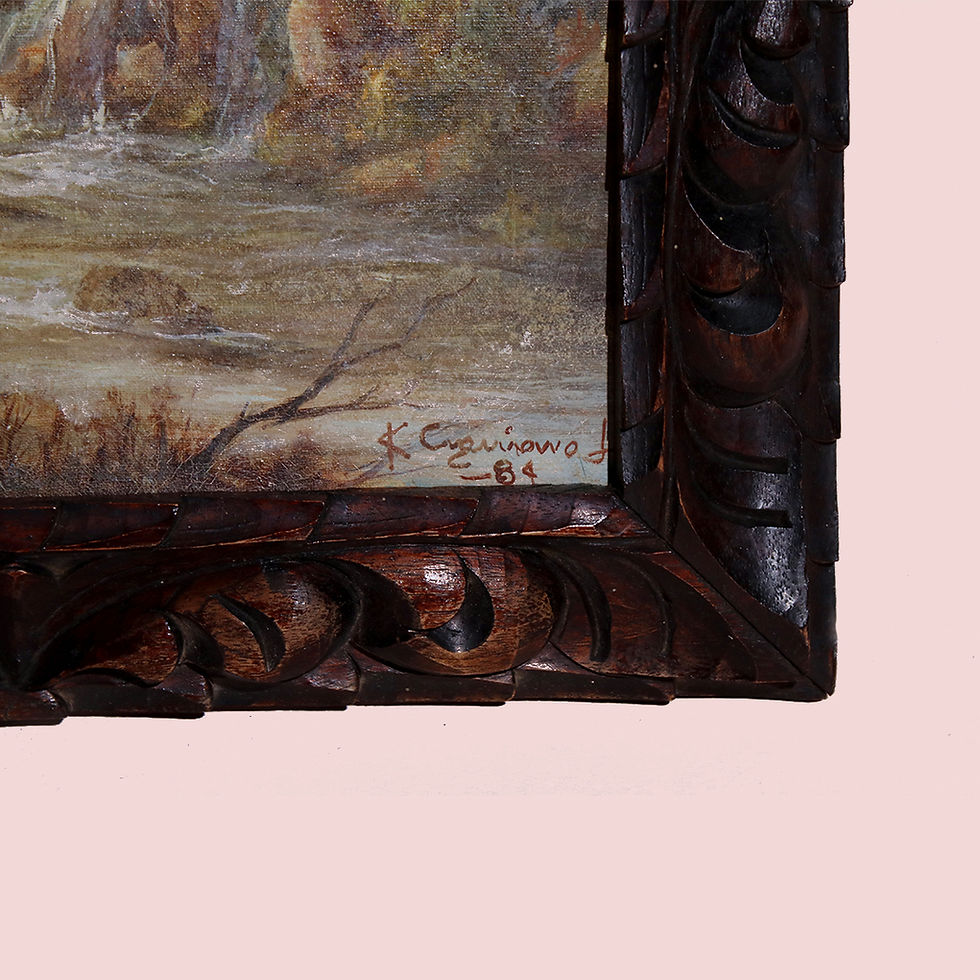 Miniatura: Antiguo cuadro de paisaje