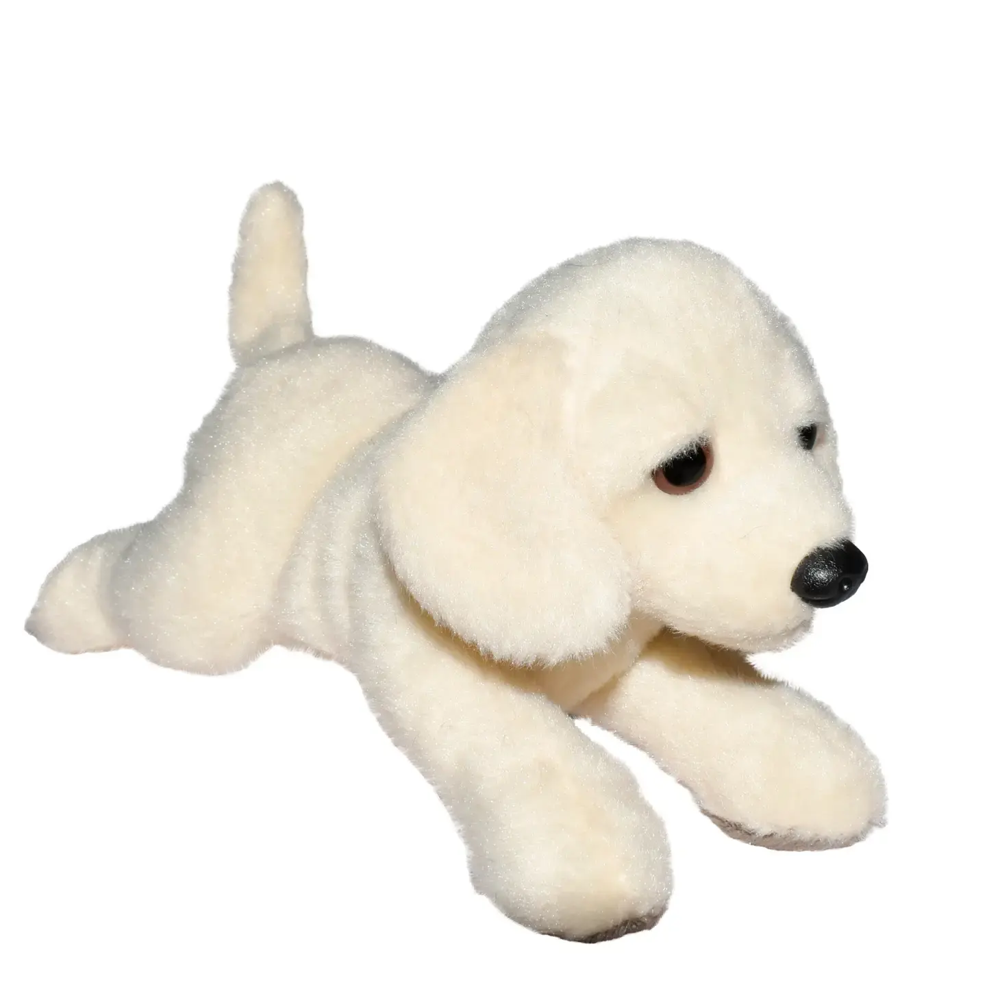 Laying Yellow Labrador Puppy Plush