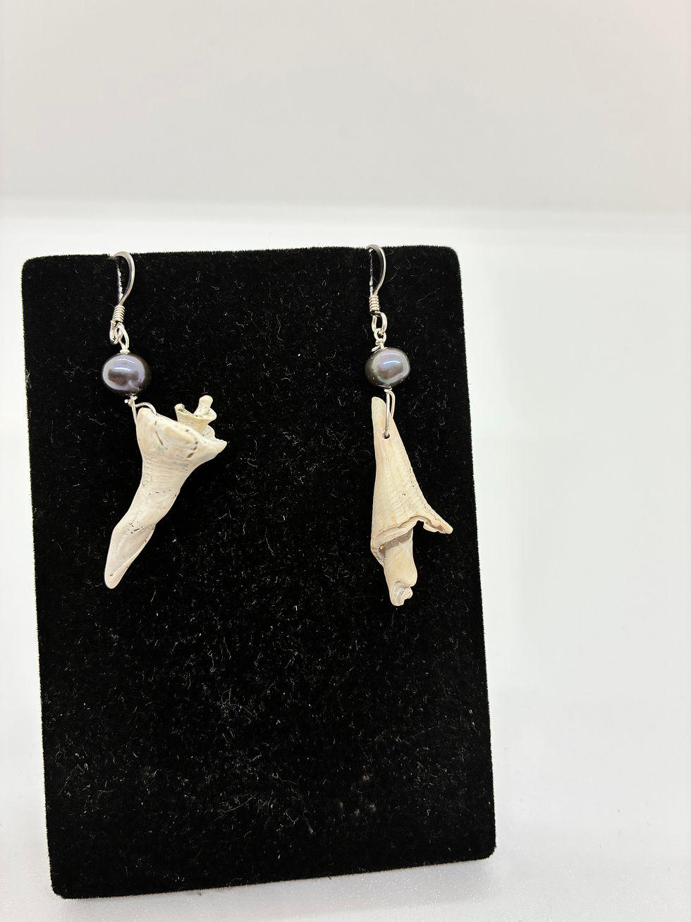 Thumbnail: Shell/Pearl earrings - handmade, unique jewelry (Kathleen O'Neal