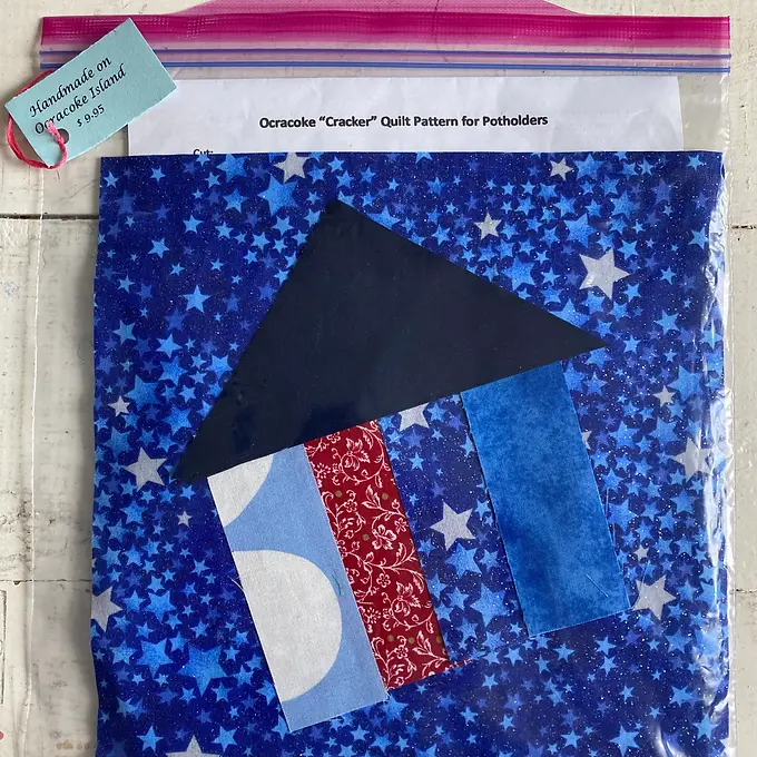 Thumbnail: Ocracoke Cracker Quilt Pattern for Potholders Kit