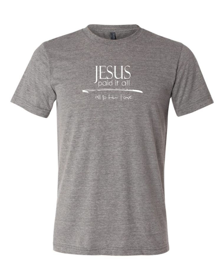 Thumbnail: Jesus Paid It All Unisex Triblend T-Shirt