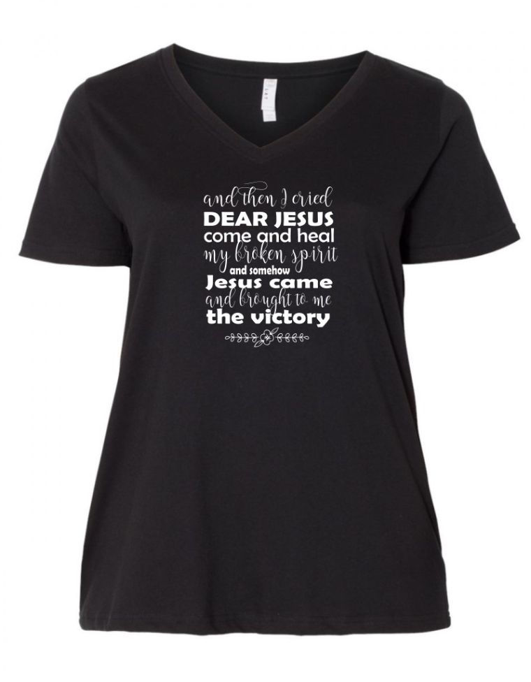 Thumbnail: Victory in Jesus Ladies V-Neck Plus
