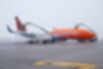 Sun Country Airlines deicing machine during MN winters