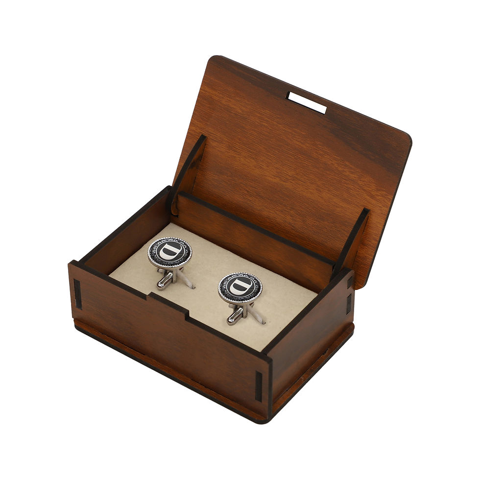 Thumbnail: Ollera Premium Collection Name Initial Alphabet D Letters Cufflinks Gift