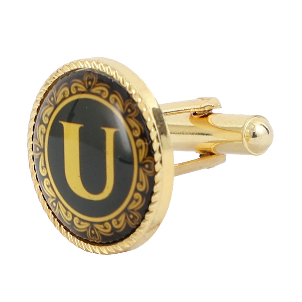 Thumbnail: Ollera Premium Collection Name Initial Alphabet U Letters Cufflinks Gift