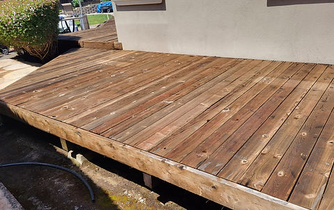 Deck after pressure wash