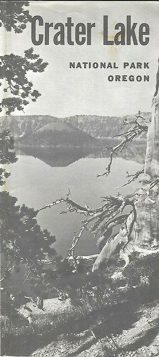 Official 1962 Department of the Interior Crater Lake National Park road map booklet, printed more than 58 years ago.