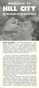 1962 Road Map Brochure HILL CITY South Dakota Monkey Island Mount Rushmore Train