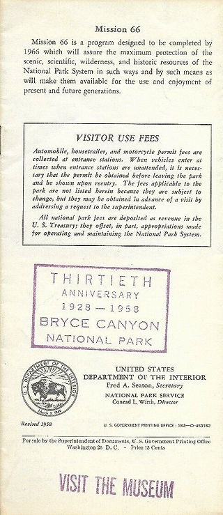 Handsome booklet on Bryce Canyon National Park, published in 1958 by the United States Department of the Interior — on the park's 30th anniversary.