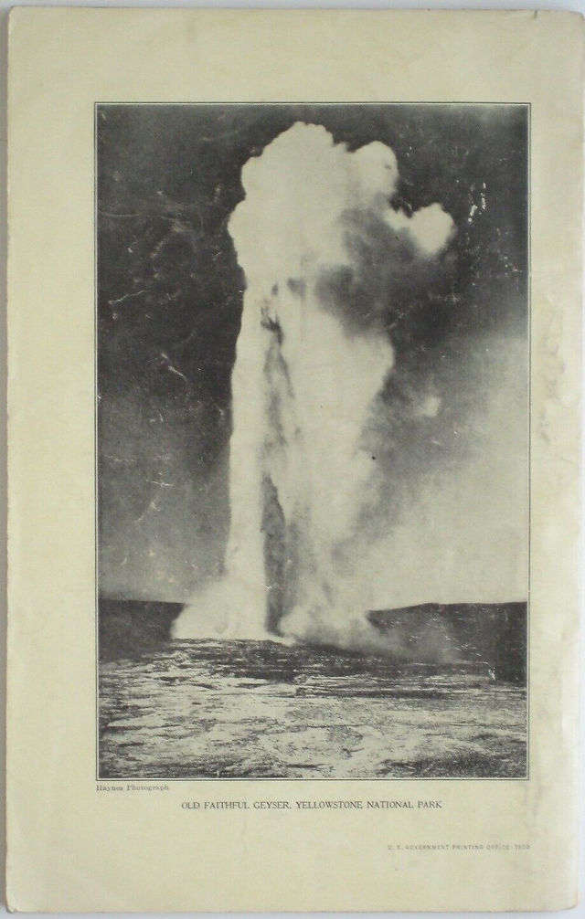 Official 1930 Department of the Interior booklet on Yellowstone National Park, printed more than 90 years ago.