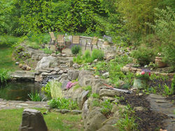 natural stonescape water feature