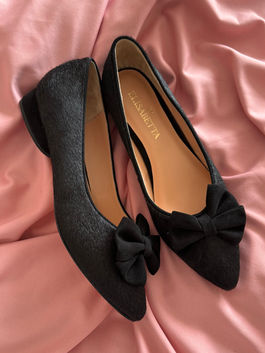 Contessa negro cuero de pelos