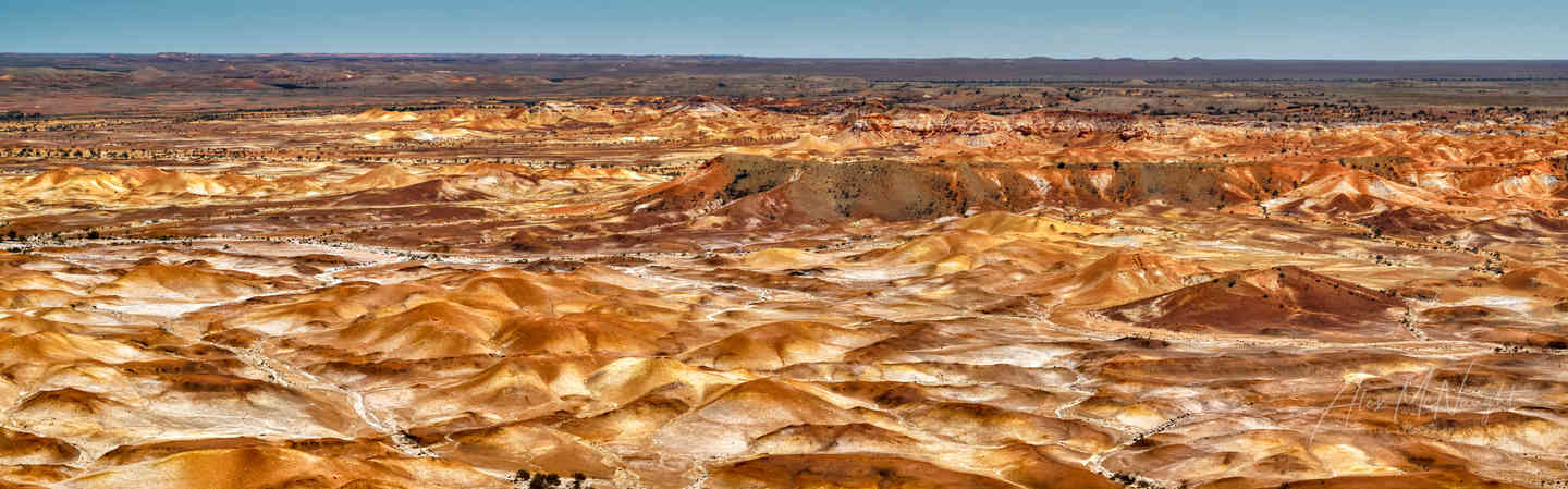 Aerial view of The Painted Hills near William Creek SA