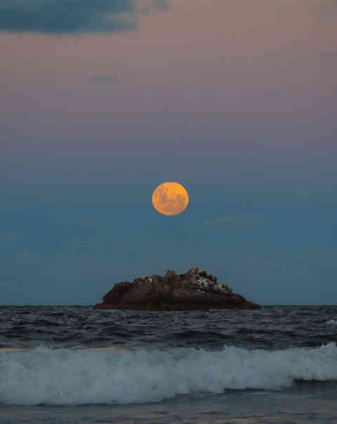 Full Moon over Bird Rock