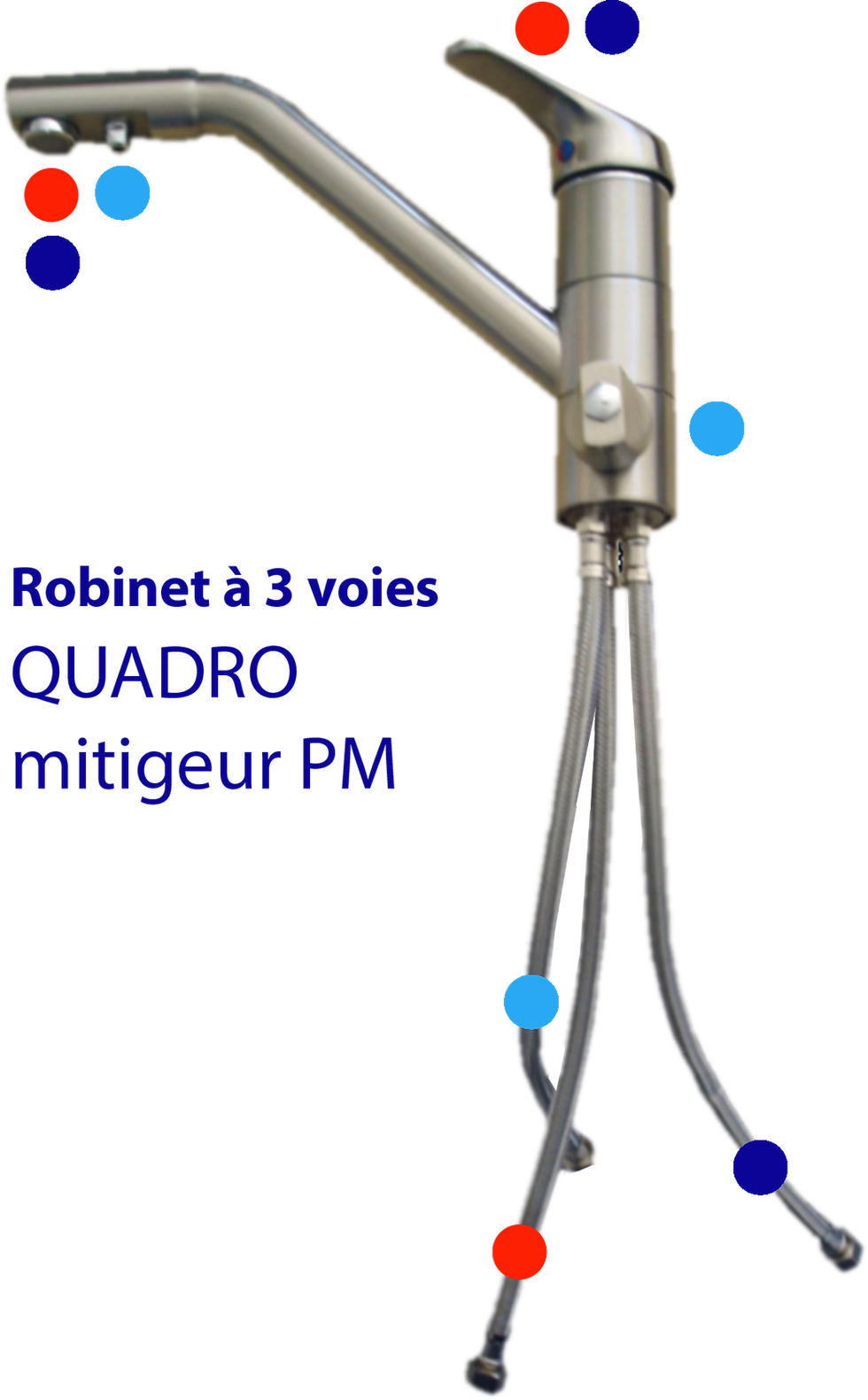 Miniature : Robinet 3 voies mitigeur PM Classique QUADRO® IDEALAQUA®