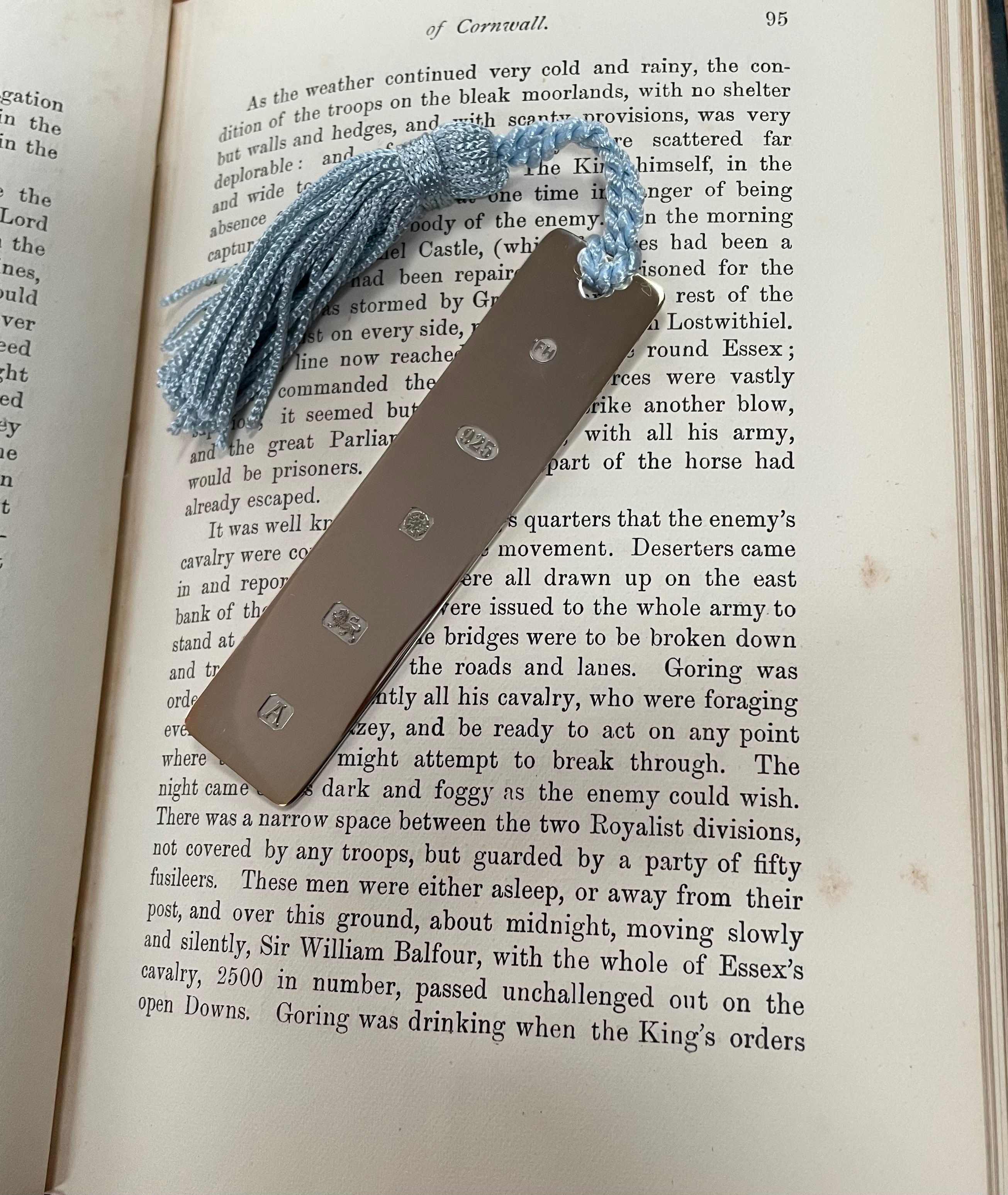 HM Silver Rectangular Bookmark