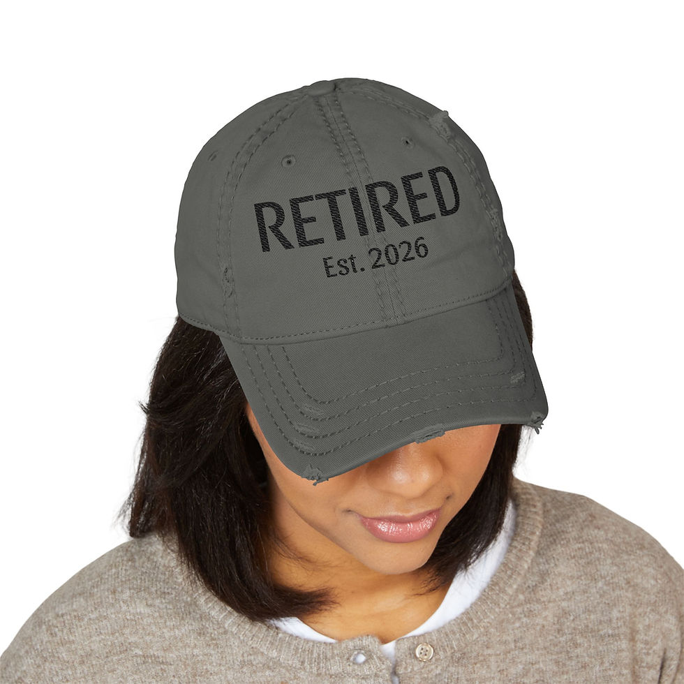 Thumbnail: Retired Est. 2026 Distressed Dad Hat – Embroidered Retirement Cap