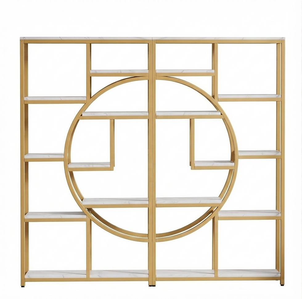 Gold Geometric Circle Back Bar