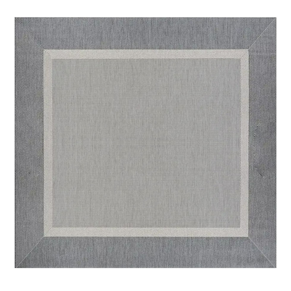 Grey and White Area Rug