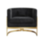 Black Velvet Barrel Chair