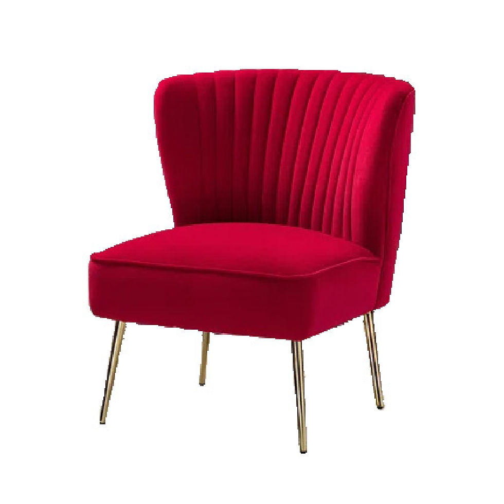 Red Velvet Accent Chair